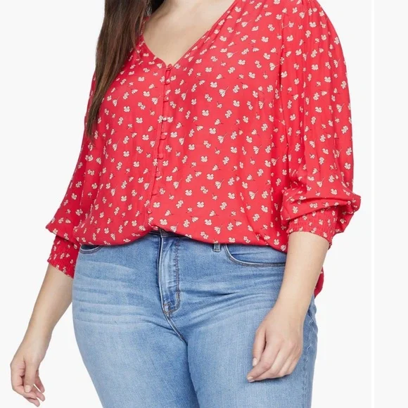 Sanctuary Harmony Balloon Sleeve Floral Top - Picture 13 of 14